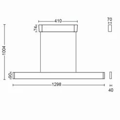 Luminaires Philips Suspension Philips Hue White & Colour Ambiance Ensis LED Blanc, 2 lumières, Changeur de couleurs