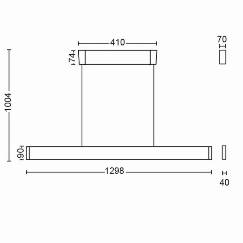Luminaires Philips Suspension Philips Hue White & Colour Ambiance Ensis LED Blanc, 2 lumières, Changeur de couleurs