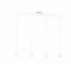 Luminaires Philips Suspension Philips myLiving WOLGA LED Blanc, 4 lumières* Suspensions