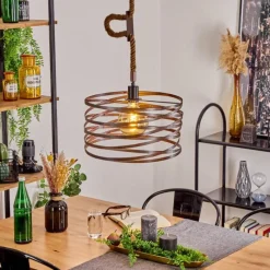 Lampes Industrielles-hofstein Suspension Pierrefonds Écru, Noir, 1 lumière