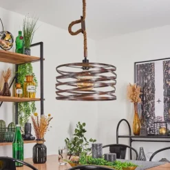 Lampes Industrielles-hofstein Suspension Pierrefonds Écru, Noir, 1 lumière