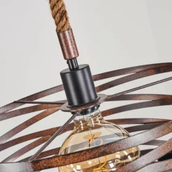 Lampes Industrielles-hofstein Suspension Pierrefonds Écru, Noir, 1 lumière