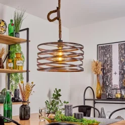 Lampes Industrielles-hofstein Suspension Pierrefonds Écru, Noir, 1 lumière