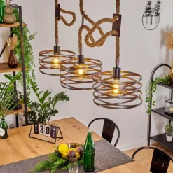 Lampes Industrielles-hofstein Suspension Pierrefonds Écru, Noir, 3 lumières