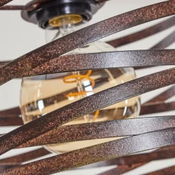 Lampes Industrielles-hofstein Suspension Pierrefonds Écru, Noir, 3 lumières