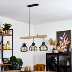 hofstein Suspension Pila Écru, Noir, 3 lumières