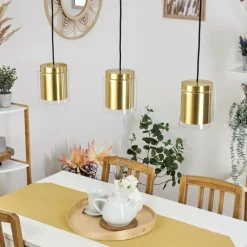 hofstein Suspension Pimeirol Noir, 3 lumières