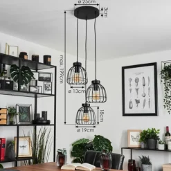 Lampes Vintages & Rétros-hofstein Suspension Piment Noir, 3 lumières