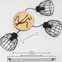 Lampes Vintages & Rétros-hofstein Suspension Piment Noir, 3 lumières