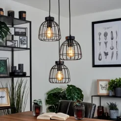 Lampes Vintages & Rétros-hofstein Suspension Piment Noir, 3 lumières