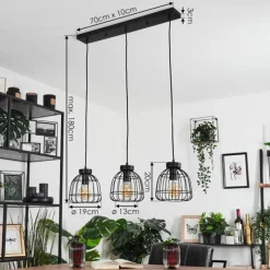 Lampes Vintages & Rétros-hofstein Suspension Piment Noir, 3 lumières