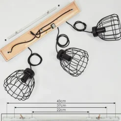 Lampes Vintages & Rétros-hofstein Suspension Piment Noir, 3 lumières