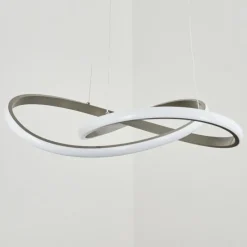 hofstein Suspension Pitasch LED Nickel mat, 1 lumière