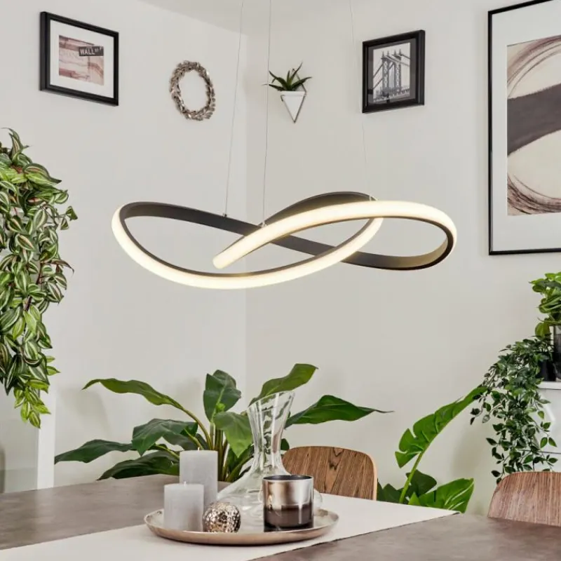 hofstein Suspension Pitasch LED Noir, 1 lumière