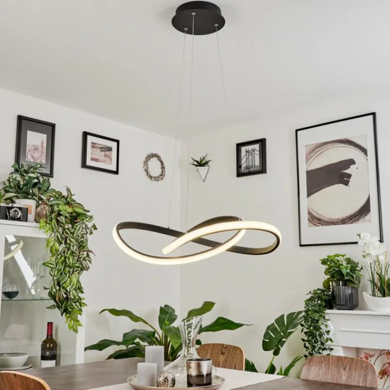 hofstein Suspension Pitasch LED Noir, 1 lumière