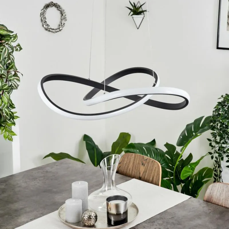 hofstein Suspension Pitasch LED Noir, 1 lumière