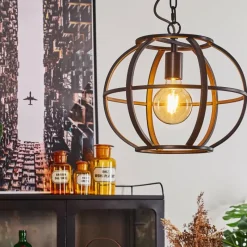 Lampes Industrielles-hofstein Suspension Plan Laiton, 1 lumière