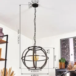 Lampes Industrielles-hofstein Suspension Plan Laiton, 1 lumière