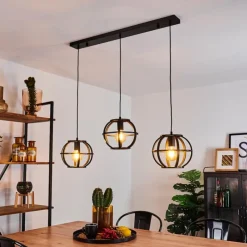 Lampes À Boules-hofstein Suspension Plan Noir, 3 lumières