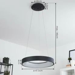 hofstein Suspension Playas LED Noir, 1 lumière