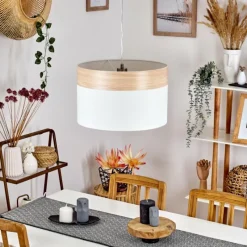 Lampes En Tissu-hofstein Suspension Pntresina Nickel mat, 1 lumière