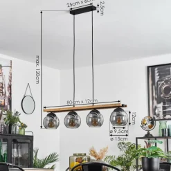 Luminaires Scandinaves-hofstein Suspension Podre Écru, 4 lumières