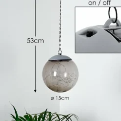 hofstein Suspension Pollenca LED Fumée, Noir, 20 lumières