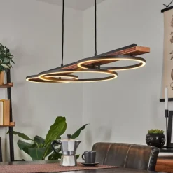 hofstein Suspension Pompu LED Brun, Noir, 3 lumières