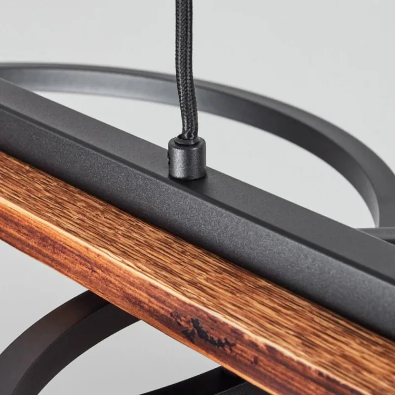 hofstein Suspension Pompu LED Brun, Noir, 3 lumières