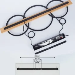 hofstein Suspension Pompu LED Écru, Noir, 3 lumières