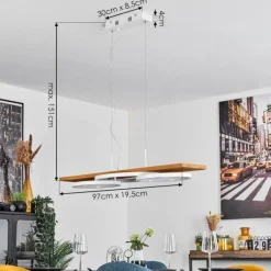 Luminaires Scandinaves-hofstein Suspension Pompu LED Écru, Blanc, 1 lumière