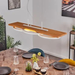 Luminaires Scandinaves-hofstein Suspension Pompu LED Écru, Blanc, 1 lumière