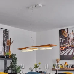 Luminaires Scandinaves-hofstein Suspension Pompu LED Écru, Blanc, 1 lumière