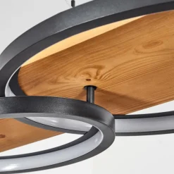 Luminaires Scandinaves-hofstein Suspension Pompu LED Écru, Noir, 1 lumière