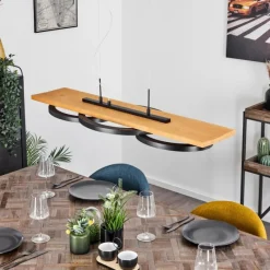 Luminaires Scandinaves-hofstein Suspension Pompu LED Écru, Noir, 1 lumière