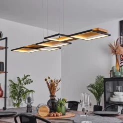 Luminaires Scandinaves-hofstein Suspension Pompu LED Écru, Noir, 1 lumière