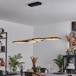 Luminaires Scandinaves-hofstein Suspension Pompu LED Écru, Noir, 1 lumière