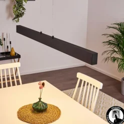 hofstein Suspension Poroporo LED Noir, 1 lumière