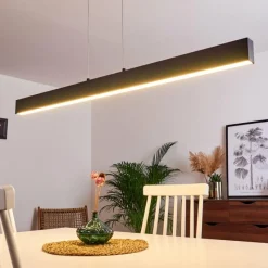 hofstein Suspension Poroporo LED Noir, 1 lumière