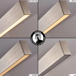 hofstein Suspension Poroporo LED Nickel mat, 1 lumière