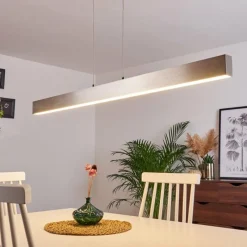 hofstein Suspension Poroporo LED Nickel mat, 1 lumière