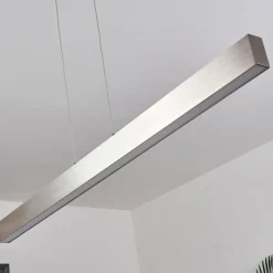 hofstein Suspension Poroporo LED Nickel mat, 1 lumière
