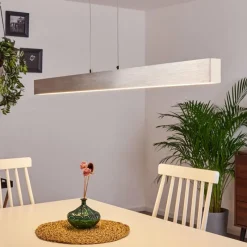 hofstein Suspension Poroporo LED Nickel mat, 1 lumière