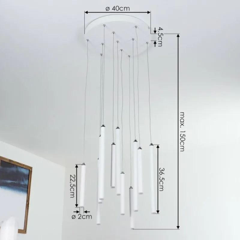 hofstein Suspension Porquera LED Blanc, 11 lumières