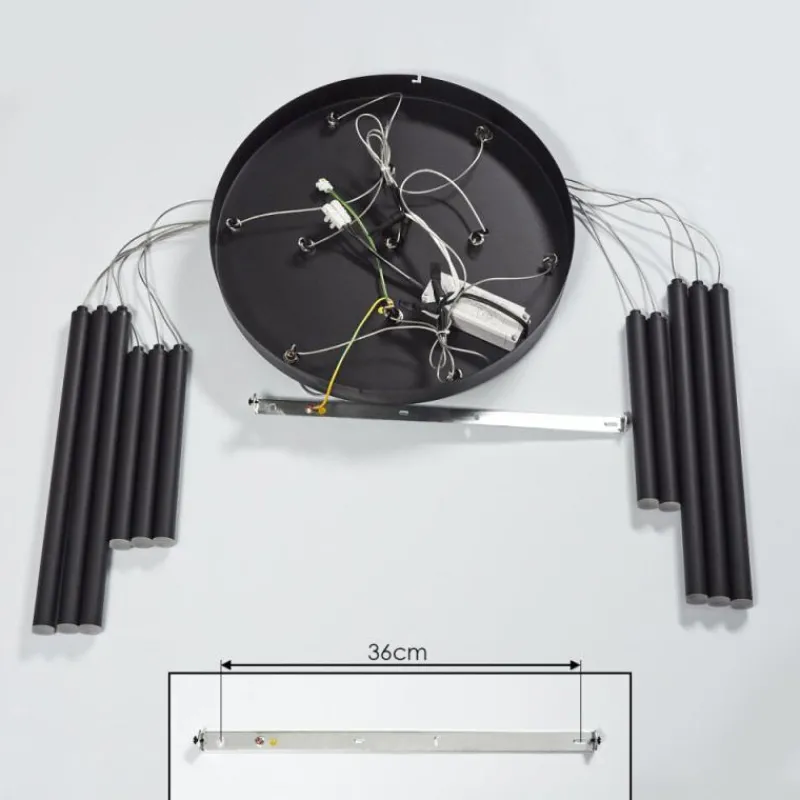 hofstein Suspension Porquera LED Noir, 11 lumières