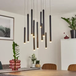 hofstein Suspension Porquera LED Noir, 11 lumières