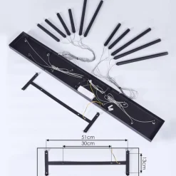 hofstein Suspension Porquera LED Noir, 11 lumières