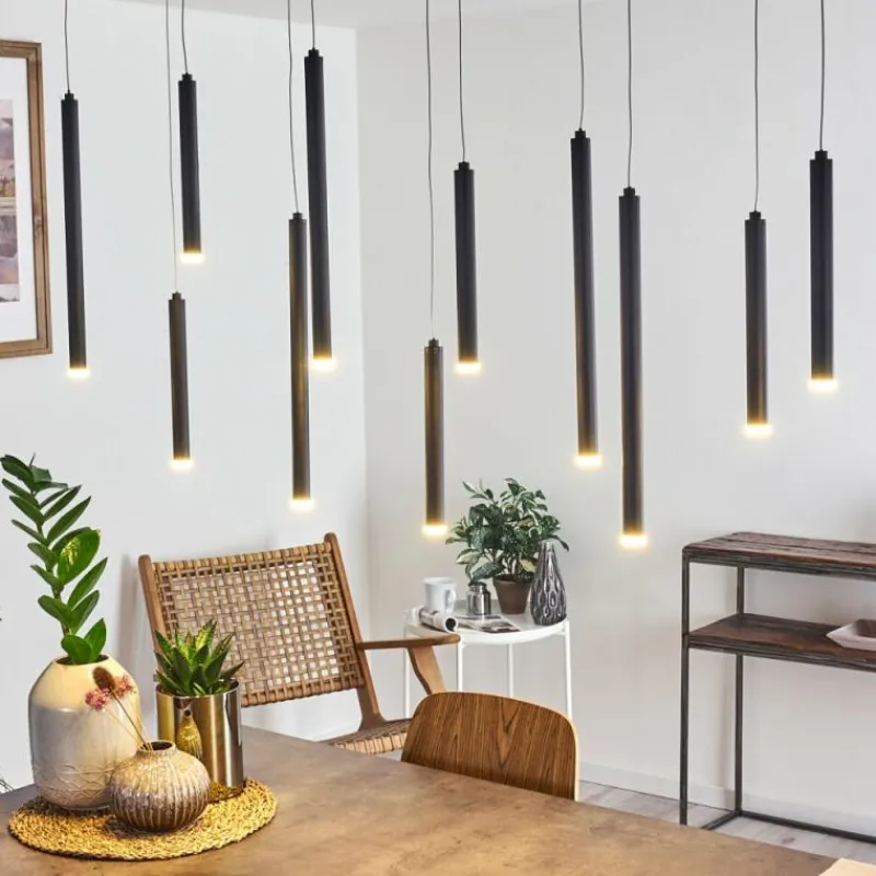 hofstein Suspension Porquera LED Noir, 11 lumières