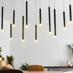 hofstein Suspension Porquera LED Noir, 11 lumières