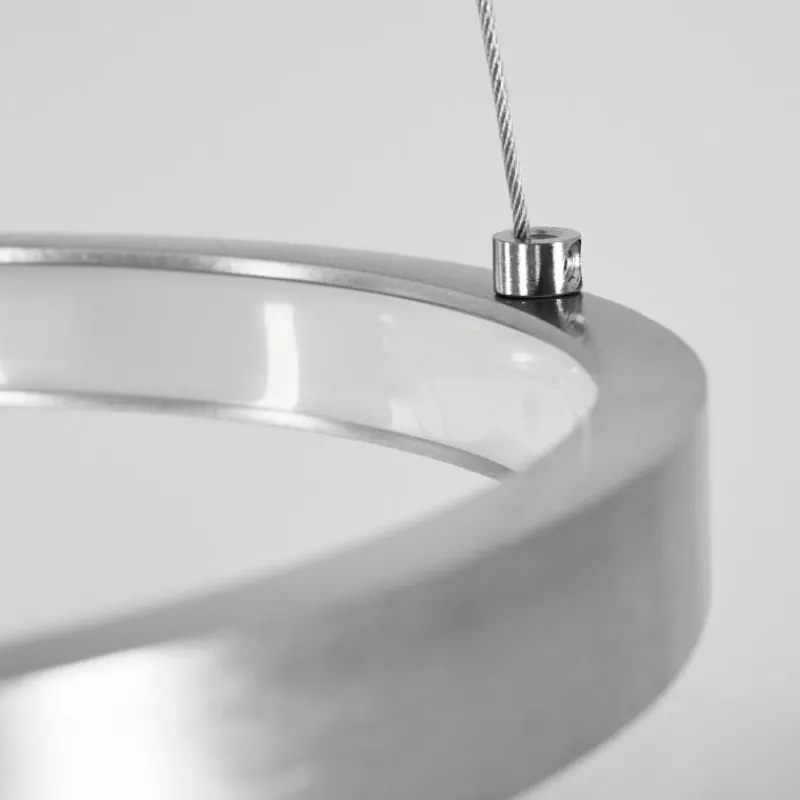 hofstein Suspension Preci LED Nickel mat, 1 lumière